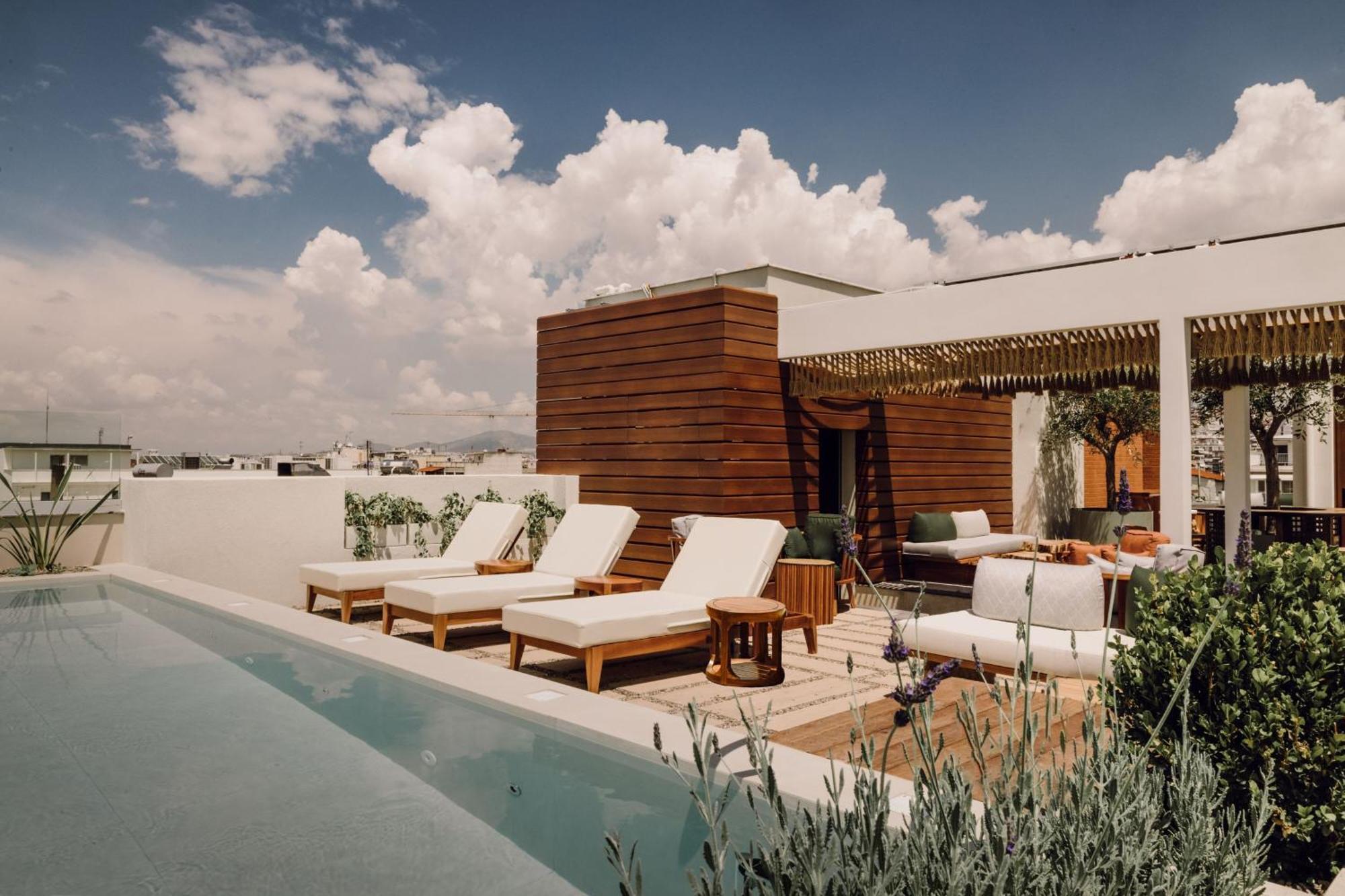 Monasty, Thessaloniki, Autograph Collection Hotel Buitenkant foto Rooftop pool at the hotel